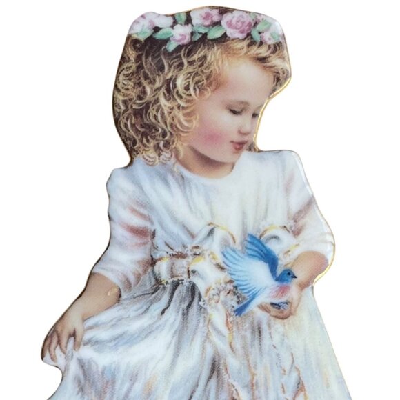 Heavens Little Angels Bradford Exchange Porcelain Ornaments Set Of 3 - Picture 10 of 16